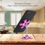2 PCS 360 Degree Rotatable Flower Magic Suction Cup Mobile Phone Holder