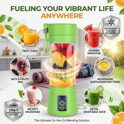 Rechargeable 6 Blade Portable Juicer