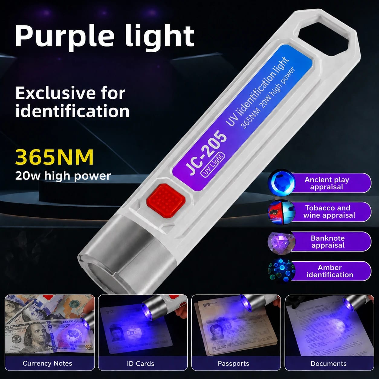 WhatsApp Image 2026-08-24 at 12.53.00 AM Rechargeable UV Torch Currency Check Torch Light - Image 1