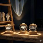 3D Galaxy Crystal Ball Night Light lamp  Random Designs