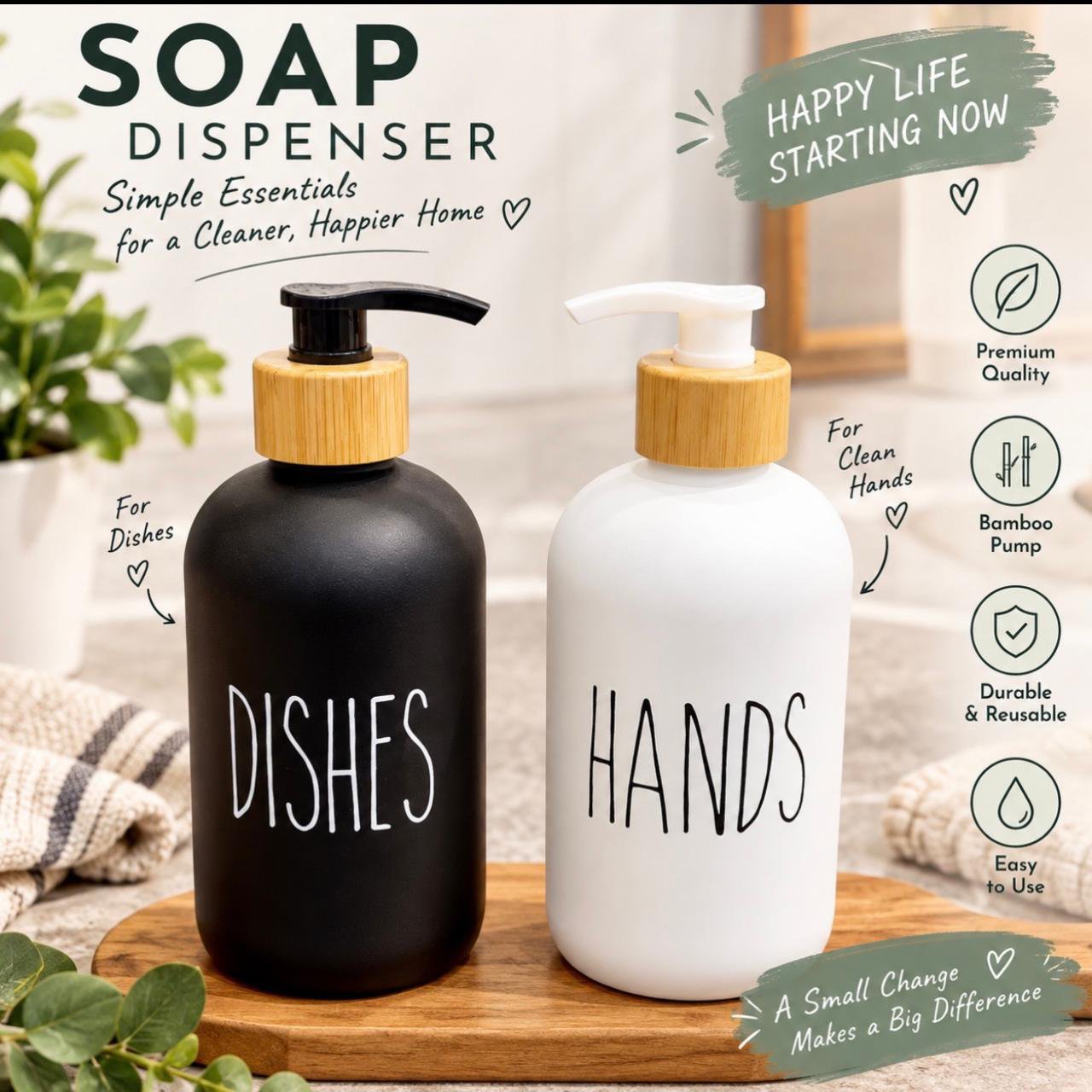 2026/09/IMG-20260928-WA0009.jpg Soap Dispenser Glass Material 500ml - Image 1