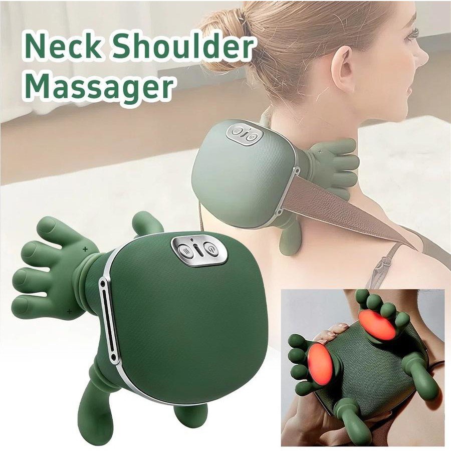 2026/10/17914814224322664123111183840598.jpg Electric Shoulder Neck Massager Bionic Hand Simulation Kneading Office Travel - Image 1
