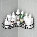 Self-Adhesive Metal Corner Shelf Rack – Bathroom & Kitchen Organizer